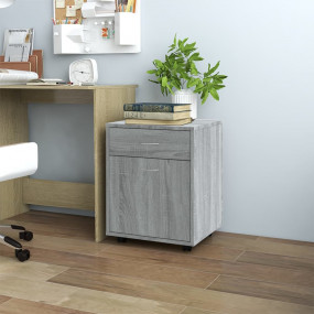 Rolling Cabinet Grey sonoma Engineered wood Medium