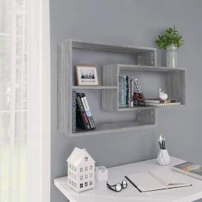 Wall Shelf Grey Sonoma Engineered Wood Medium Wall Shel...