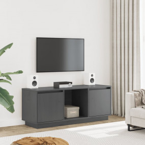 TV Cabinet Grey Solid pine wood 43.5 in x 13.8 in x 17....