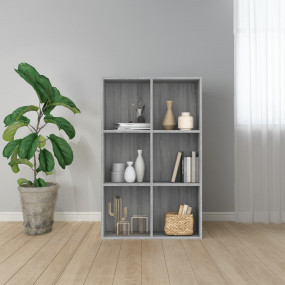 Book Cabinet Grey Sonoma Engineered Wood Medium Book Ca...