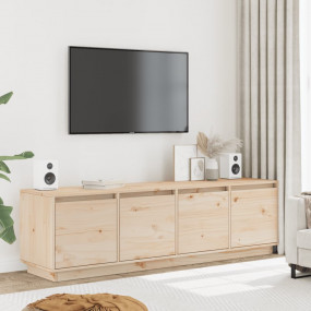 TV Cabinet Natural pine Solid pine wood Medium TV Cabin...