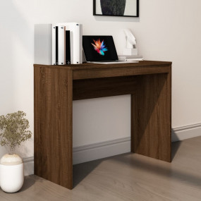Desk Brown oak Engineered wood Small Modern Desk Rectan...