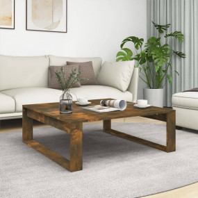 Coffee Table Smoked oak Engineered wood 39.4 x 39.4 x 1...