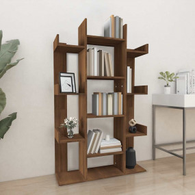 Book Cabinet Brown Oak Engineered wood Medium Bookshelf