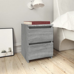 Bedside Cabinet Set of 2 Grey sonoma Engineered wood