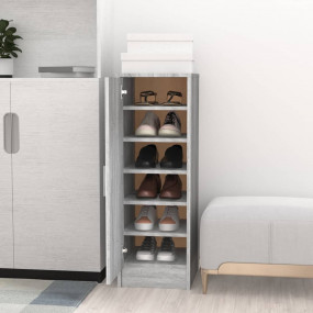 Shoe Cabinet Gray Sonoma Engineered wood Medium