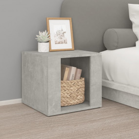 Bedside Table Concrete grey Engineered wood Medium Beds...