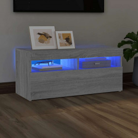 TV Cabinet Gray Sonoma Engineered wood Medium TV Cabine...