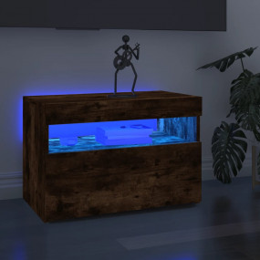 TV Cabinet Smoked oak Engineered wood Medium TV Cabinet