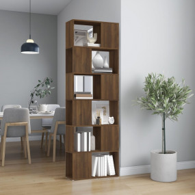 Book Cabinet Brown oak Engineered wood 23.6x9.4x73.2 in