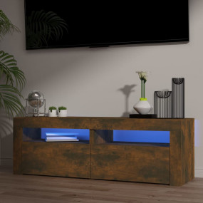TV Cabinet Smoked Oak Engineered Wood Medium TV Cabinet