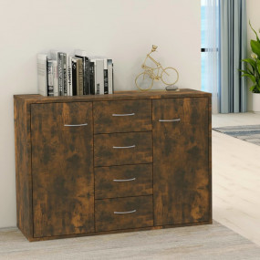 Sideboard Smoked Oak Engineered wood Medium Sideboard