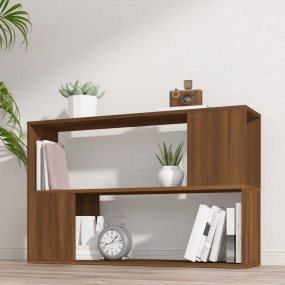Book Cabinet Brown Oak Engineered Wood Medium Book Cabi...