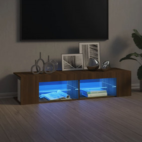 TV Cabinet Brown Oak Engineered Wood Medium TV Cabinet