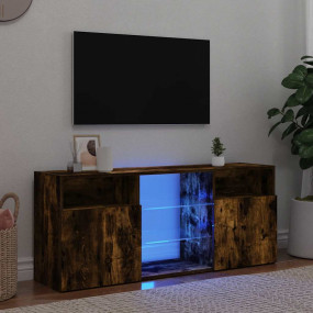 TV Cabinet Smoked oak Engineered wood Medium TV Cabinet