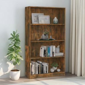 Book Cabinet Smoked oak Engineered wood 55.9 in height