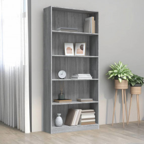 Book Cabinet Grey Sonoma Engineered Wood Medium Book Ca...