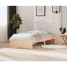 Bed Frame White Solid pine wood, plywood Twin Bed Frame