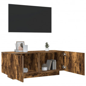 TV Cabinet Smoked Oak Engineered Wood 39.4 x 13.8 x 15....