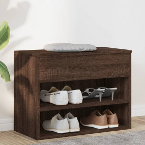 Shoe Bench Brown Oak Engineered wood 23.6 x 11.8 x 17.7...