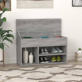 Shoe Bench Grey Sonoma Engineered Wood Medium Shoe Benc...