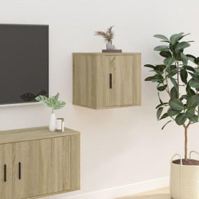 Wall Mounted TV Cabinet Sonoma oak Engineered wood Comp...