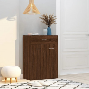 Shoe Cabinet Brown Oak Engineered Wood Medium Shoe Cabi...