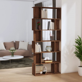 Book Cabinet Brown Oak Engineered Wood Large Book Cabin...