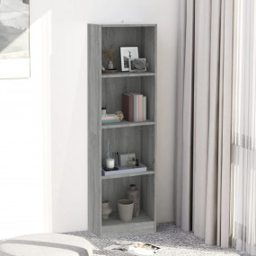 Book Cabinet Grey sonoma Engineered wood Tall Book Cabi...