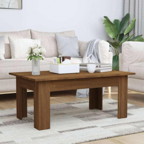 Coffee Table Brown oak Engineered wood Durable Coffee T...