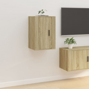 Wall Mounted TV Cabinet Sonoma Oak Engineered Wood Comp...
