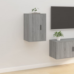 Wall Mounted TV Cabinet Grey Sonoma Engineered wood Med...