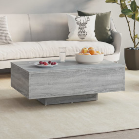 Coffee Table Grey Sonoma Engineered Wood Low Modern