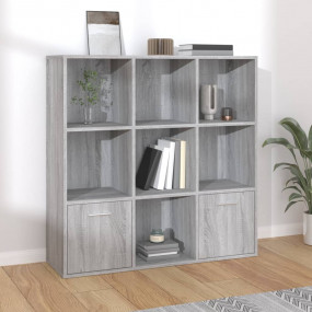 Book Cabinet Grey Sonoma Engineered Wood Medium Storage