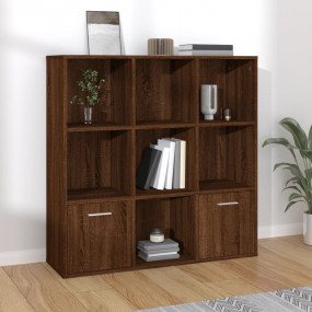 Book Cabinet Brown oak Engineered wood Medium Book Cabi...
