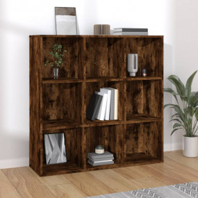 Book Cabinet Smoked Oak Engineered wood Medium Book Cab...