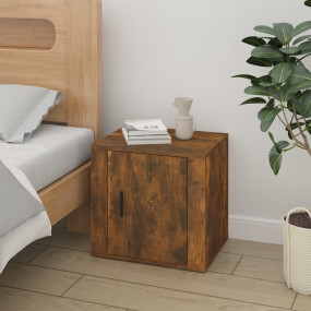 Bedside Cabinet Smoked oak Engineered wood Medium Bedsi...