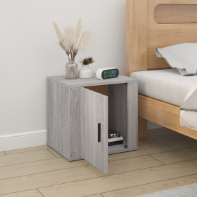 Bedside Cabinet Grey Sonoma Engineered wood Medium
