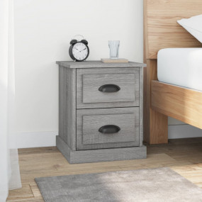 Bedside Cabinet Grey Sonoma Engineered Wood Small Bedsi...