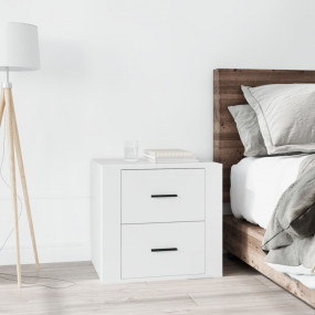Bedside Cabinet White Engineered wood 19.7 in x 15.4 in...