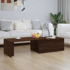 Coffee Table Brown Oak Engineered Wood Medium Rotatable