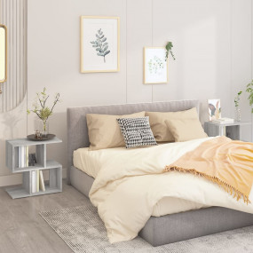 Bedside Cabinet Set of 2 Grey Sonoma Engineered Wood