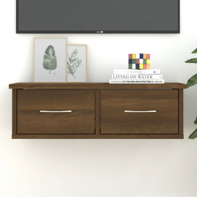 Wall Cabinet Brown Oak Engineered Wood 23.6x10.2x7.3 in