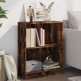 Bookshelf Smoked Oak Engineered Wood Compact Bookshelf