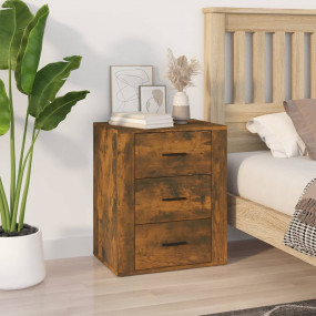 Bedside Cabinet Smoked oak Engineered wood 19.7 x 14.2 ...