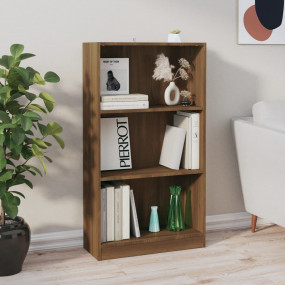 Book Cabinet Brown oak Engineered wood Medium Book Cabi...