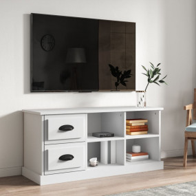 TV Cabinet White Engineered wood 40.2 x 14.0 x 18.7 in ...