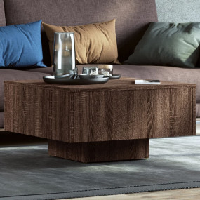 Coffee Table Brown Oak Engineered Wood 23.6 in Durable ...