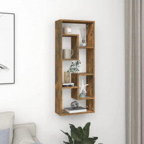 Wall Shelf Smoked Oak Engineered Wood 35.4 in high, fit...