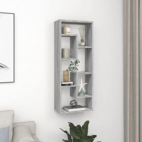 Wall Shelf Grey Sonoma Engineered Wood Medium Wall Shel...